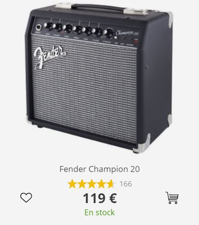 Fender Champion 20 Guitarra Electrica