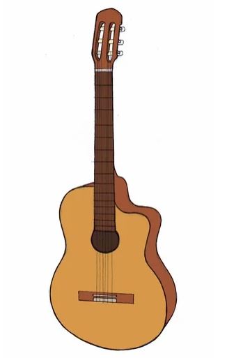 como dibujar una guitarra
